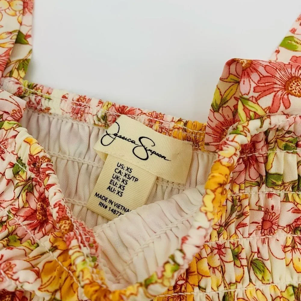 NWT | Jessica simpson | tiered Floral sun Dress with Straps | XS - Picture 3 of 7